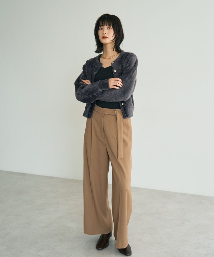 YECCA VECCA「金釦ジャケットライクニットカーディガン」|カーディガン|