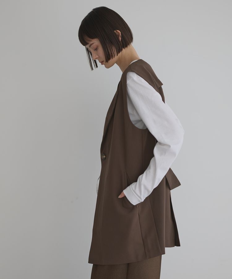 GARAGE OF GOOD CLOTHING「ミディ丈テーラードベスト（ジレ)」|ベスト・ジレ|
