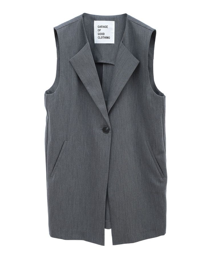 GARAGE OF GOOD CLOTHING「ミディ丈テーラードベスト（ジレ)」|ベスト・ジレ|