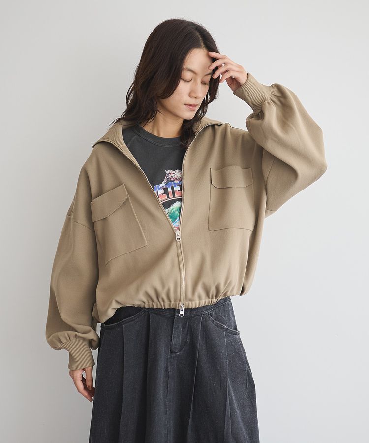 GARAGE OF GOOD CLOTHING「総針ニットWzipブルゾン」|ブルゾン・スタジャン|Beige