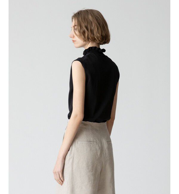 allureville「スタンドフリルネックフレンチプルオーバー」|ニット・セーター|