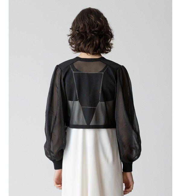 allureville「シアースリーブカーディガン」|カーディガン|