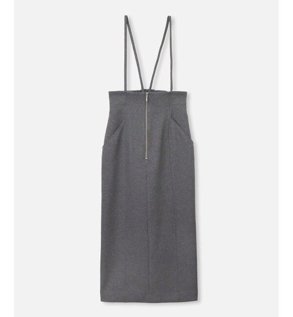 allureville「フロントジップサスペンダースカート」|ジャンパースカート|