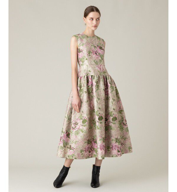 LOULOU WILLOUGHBY「【LOULOU WILLOUGHBY】BHARAT SILK ノースリワンピース」|ワンピース|