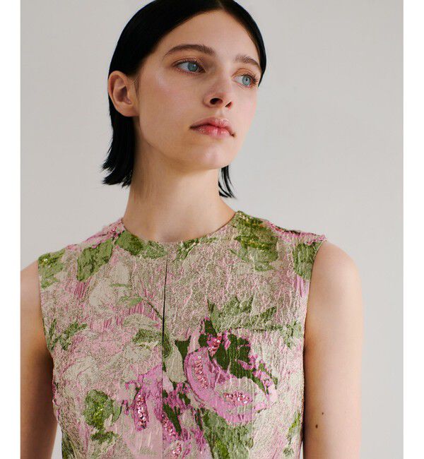 LOULOU WILLOUGHBY「【LOULOU WILLOUGHBY】BHARAT SILK ノースリワンピース」|ワンピース|