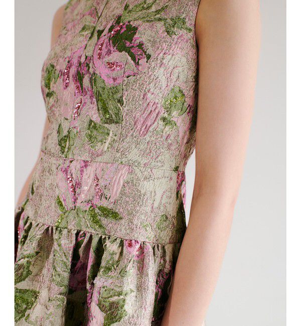 LOULOU WILLOUGHBY「【LOULOU WILLOUGHBY】BHARAT SILK ノースリワンピース」|ワンピース|