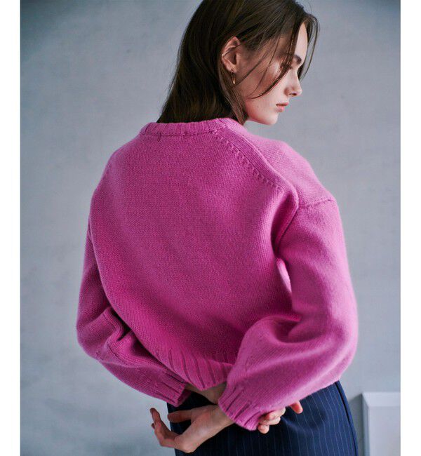 allureville「ウールカシミヤランタンスリーブプルオーバー」|ニット・セーター|