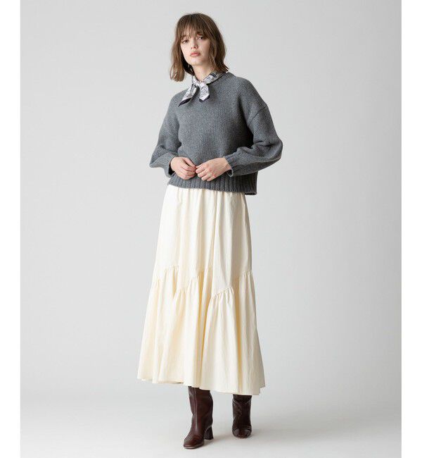 allureville「ウールカシミヤランタンスリーブプルオーバー」|ニット・セーター|