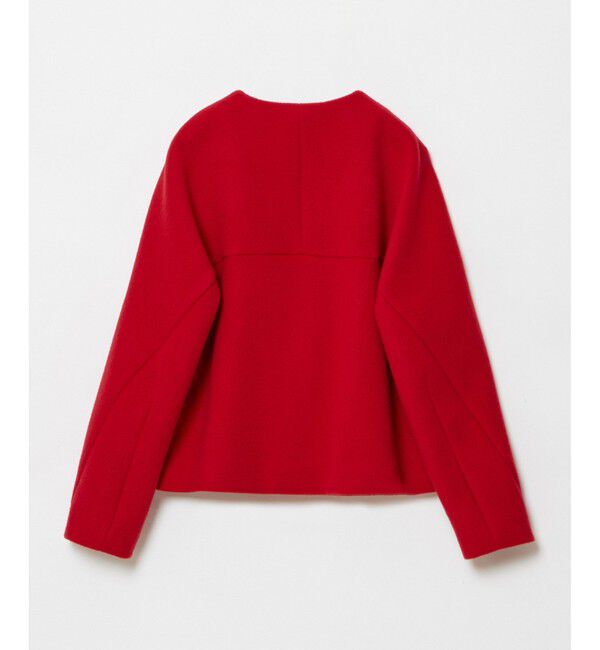 allureville「ショートビーバーノーカラージャケット」|ノーカラージャケット|