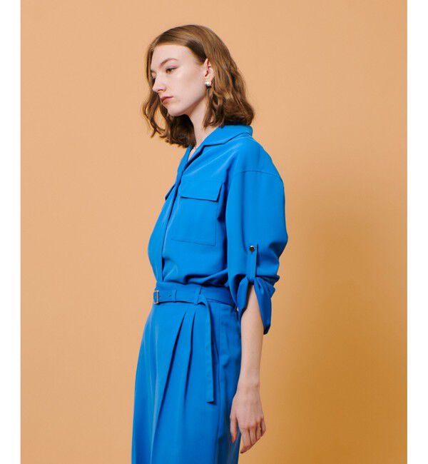 allureville「CRISPYカルゼターンバックシャツ」|シャツ・ブラウス|