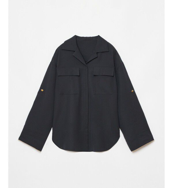 allureville「CRISPYカルゼターンバックシャツ」|シャツ・ブラウス|