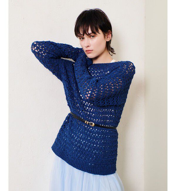 allureville「テープヤーンハンドニットプルオーバー」|ニット・セーター|