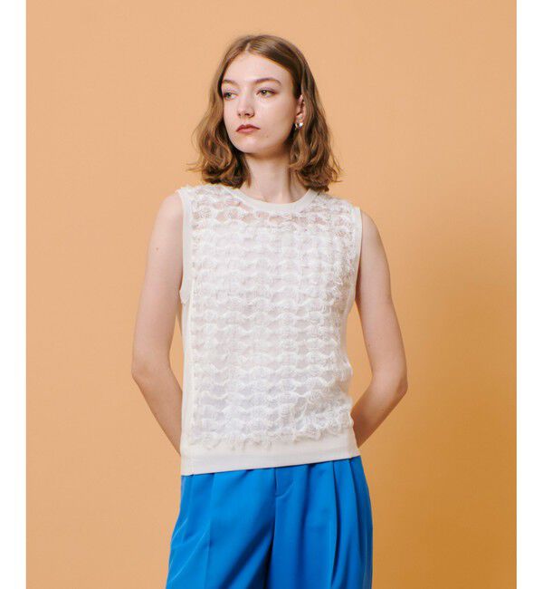 allureville「シアーカットジャガード プルオーバー」|ニット・セーター|