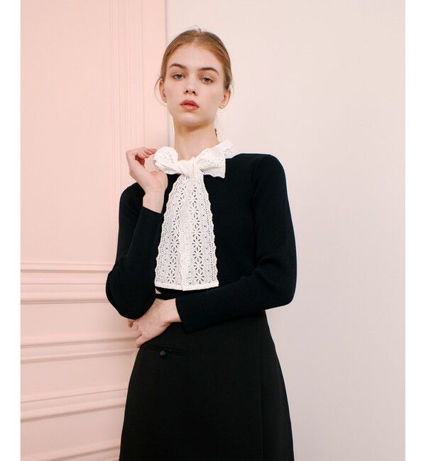 LOULOU WILLOUGHBY「【LOULOU WILLOUGHBY】シシュウボウタイリブプルオーバー」|ニット・セーター|