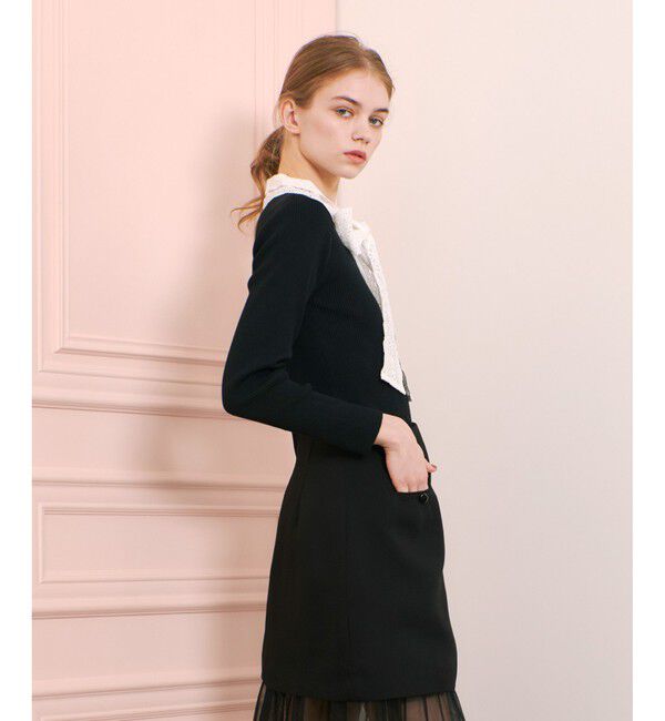 LOULOU WILLOUGHBY「【LOULOU WILLOUGHBY】シシュウボウタイリブプルオーバー」|ニット・セーター|