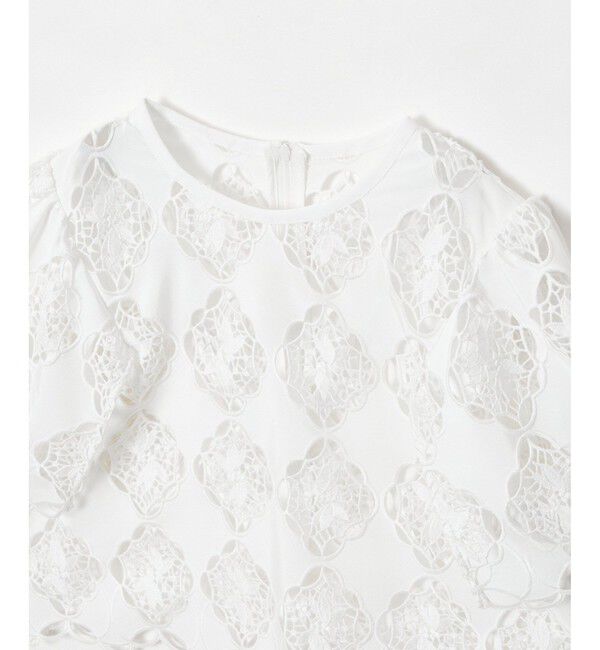 LOULOU WILLOUGHBY「【LOULOU WILLOUGHBY】タフタシシュウフレアスリーブブラウス」|シャツ・ブラウス|