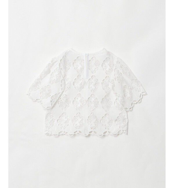 LOULOU WILLOUGHBY「【LOULOU WILLOUGHBY】タフタシシュウフレアスリーブブラウス」|シャツ・ブラウス|