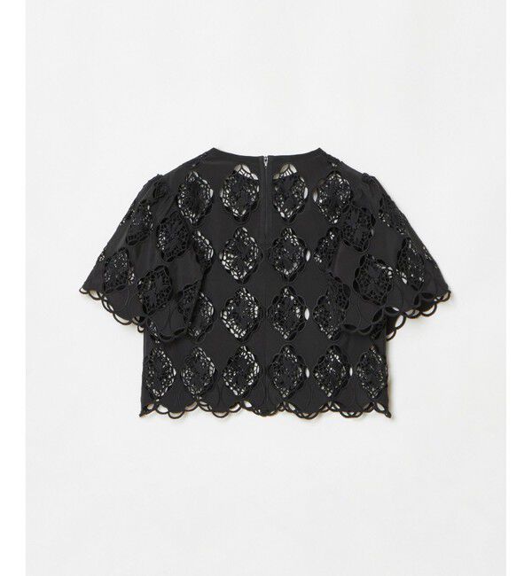 LOULOU WILLOUGHBY「【LOULOU WILLOUGHBY】タフタシシュウフレアスリーブブラウス」|シャツ・ブラウス|