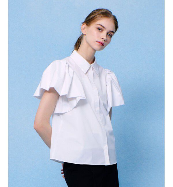 LOULOU WILLOUGHBY「【LOULOU WILLOUGHBY】バルーンスリーブシャツブラウス」|シャツ・ブラウス|