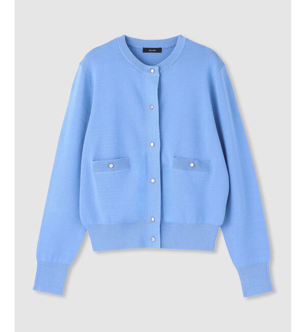 allureville「◇ポケットクルーカーディガン」|カーディガン|ブルー