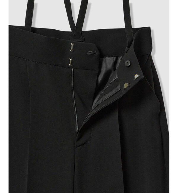 LOULOU WILLOUGHBY「【LOULOU WILLOUGHBY】ダブルクロスハイウエストサロペットパンツ」|チノ|