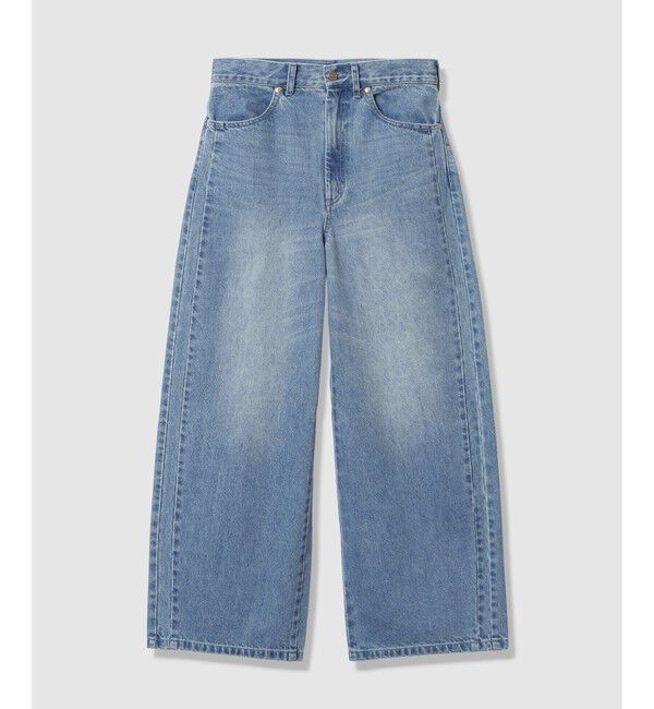 allureville「サイド切替オーバルデニムパンツ」|チノ|