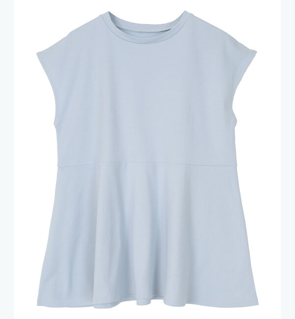 ur's「汗染み防止ペプラムフレンチスリーブTシャツ」|Tシャツ・カットソー|