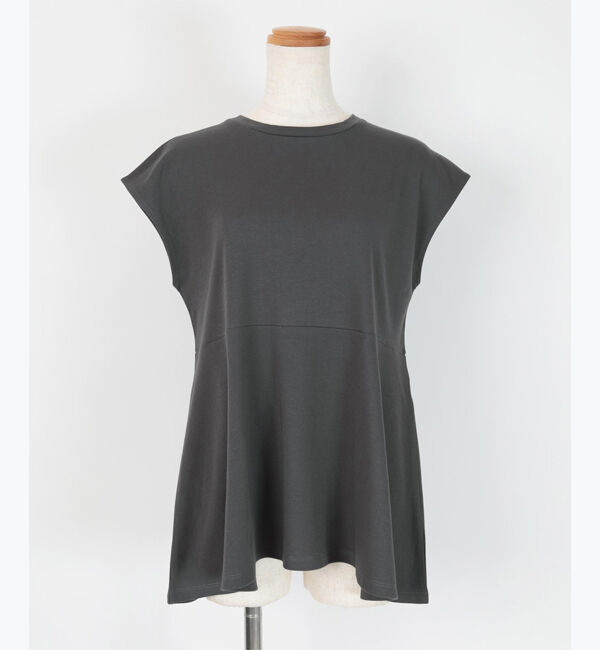 ur's「汗染み防止ペプラムフレンチスリーブTシャツ」|Tシャツ・カットソー|