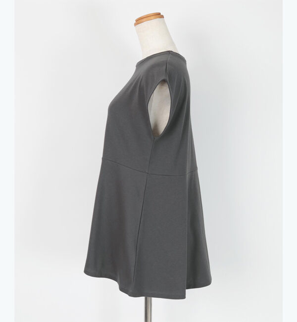 ur's「汗染み防止ペプラムフレンチスリーブTシャツ」|Tシャツ・カットソー|