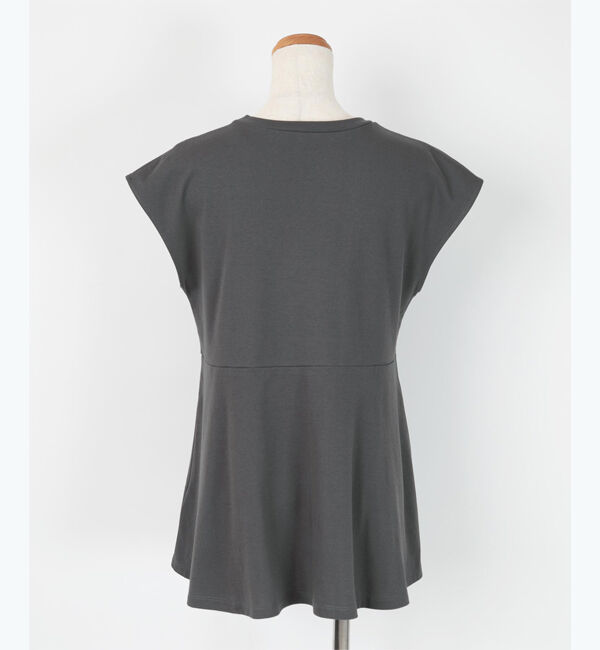 ur's「汗染み防止ペプラムフレンチスリーブTシャツ」|Tシャツ・カットソー|