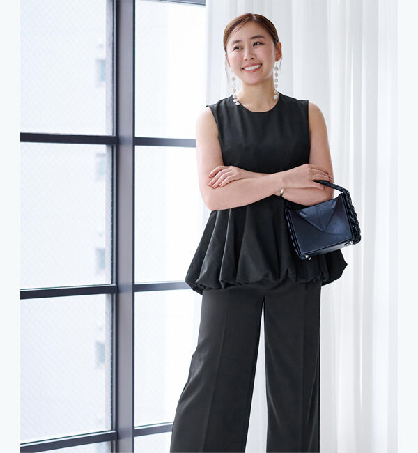 ur's「【八田真理子さんコラボアイテム】ノースリーブバルーンペプラムトップス」|Tシャツ・カットソー|