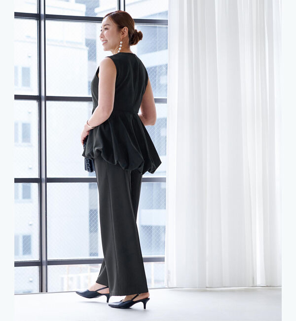 ur's「【八田真理子さんコラボアイテム】ノースリーブバルーンペプラムトップス」|Tシャツ・カットソー|