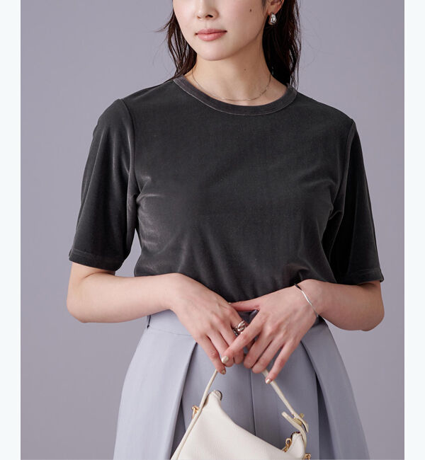 ur's「ベロアハーフスリーブTシャツ」|Tシャツ・カットソー|