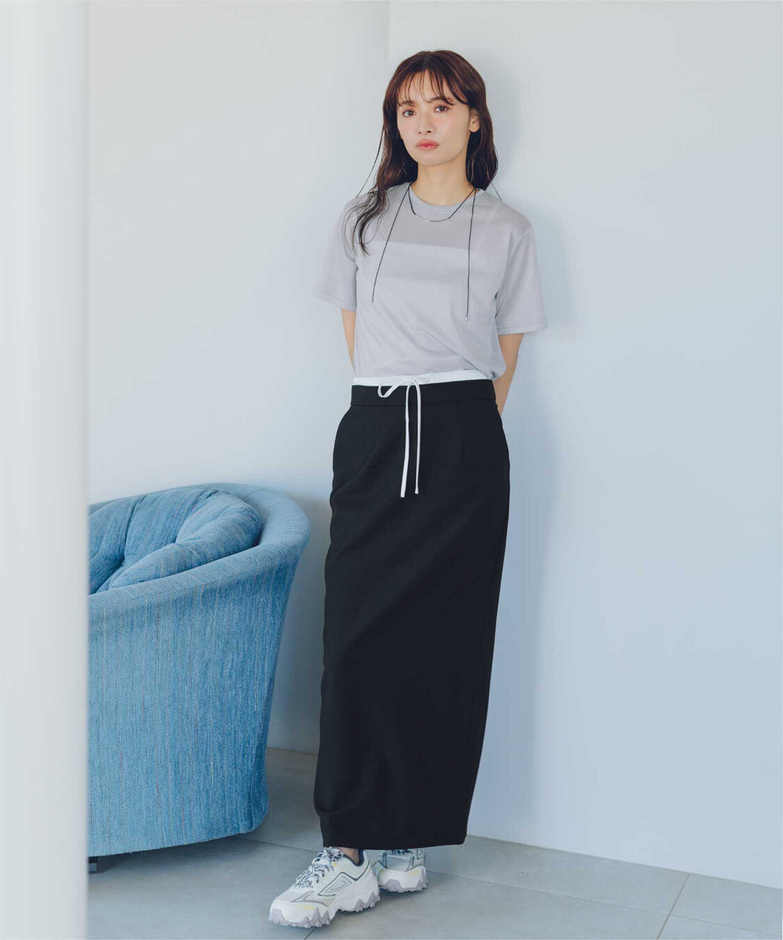 titivate「【赤埴奈津子さんS/Sコラボアイテム】ハーフスリーブシアーカットソートップス」|Tシャツ・カットソー|