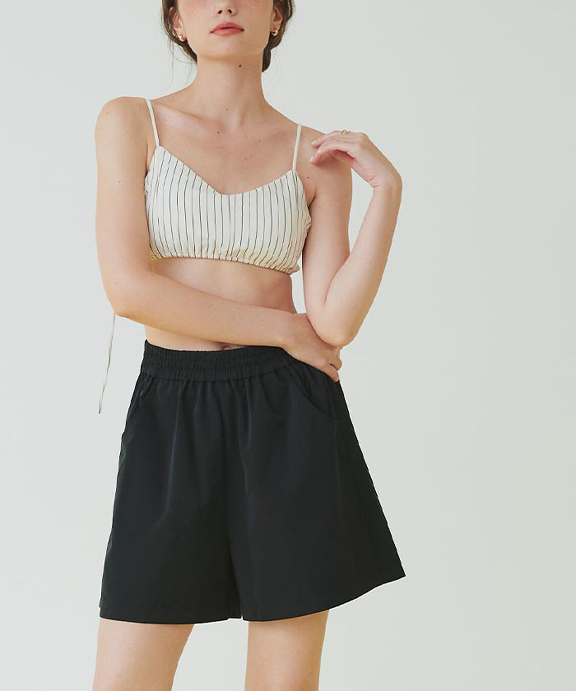 SEA DRESS「シンプルショートパンツ/ラッシュガード」|ビキニ|ブラック