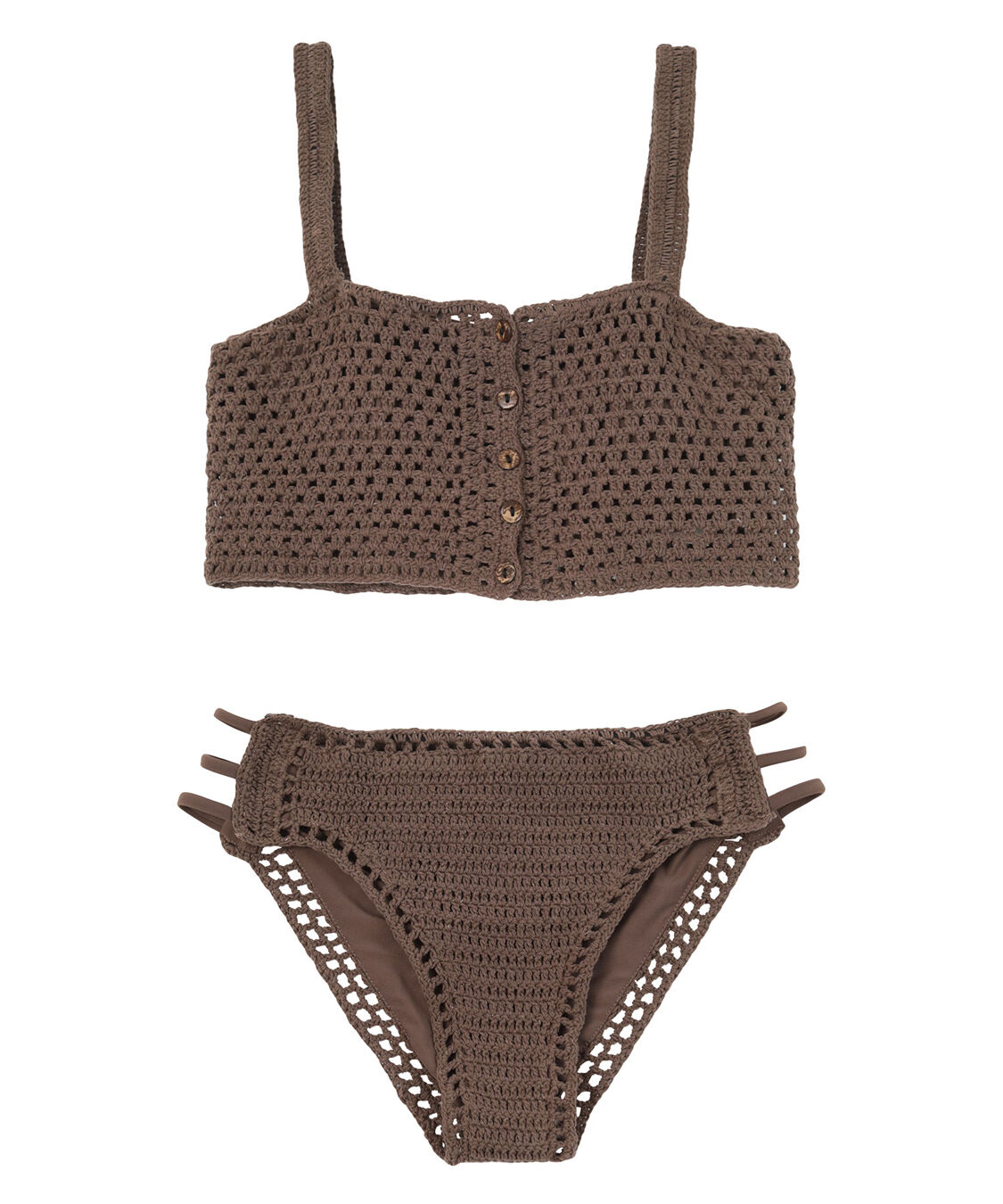 SEA DRESS「フロントボタンクロシェビキニ/水着」|ビキニ|