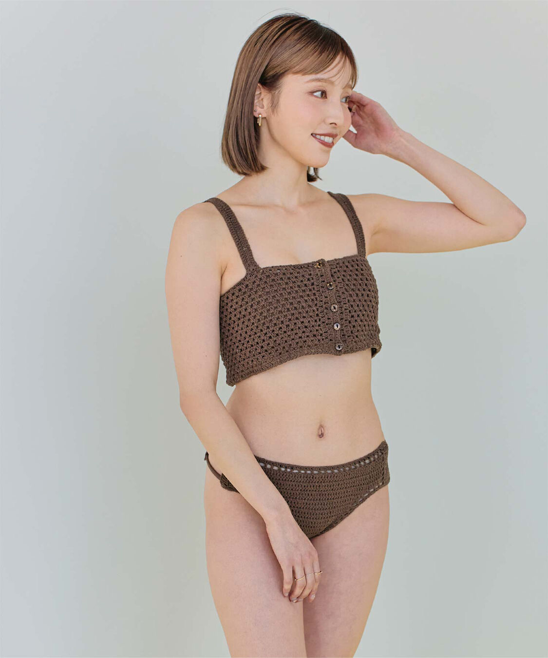 SEA DRESS「フロントボタンクロシェビキニ/水着」|ビキニ|