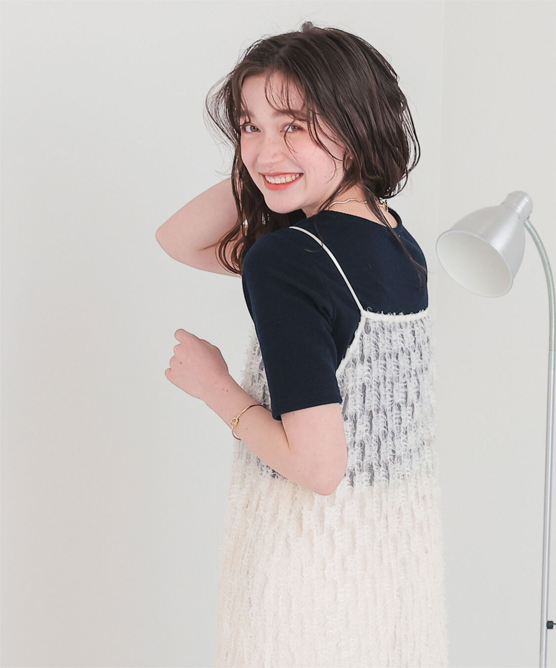 titivate「ハートカット刺繍前後2wayハーフスリーブTシャツ」|Tシャツ・カットソー|