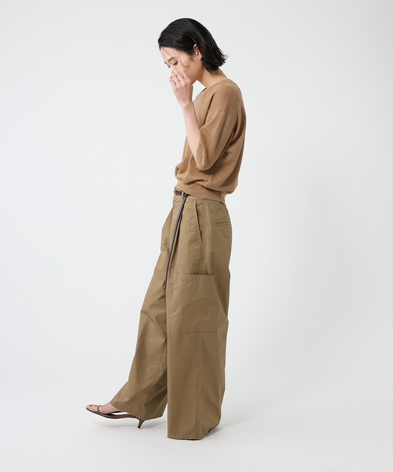 BABYLONE「ツイルサテンカーゴパンツ」|カーゴ|