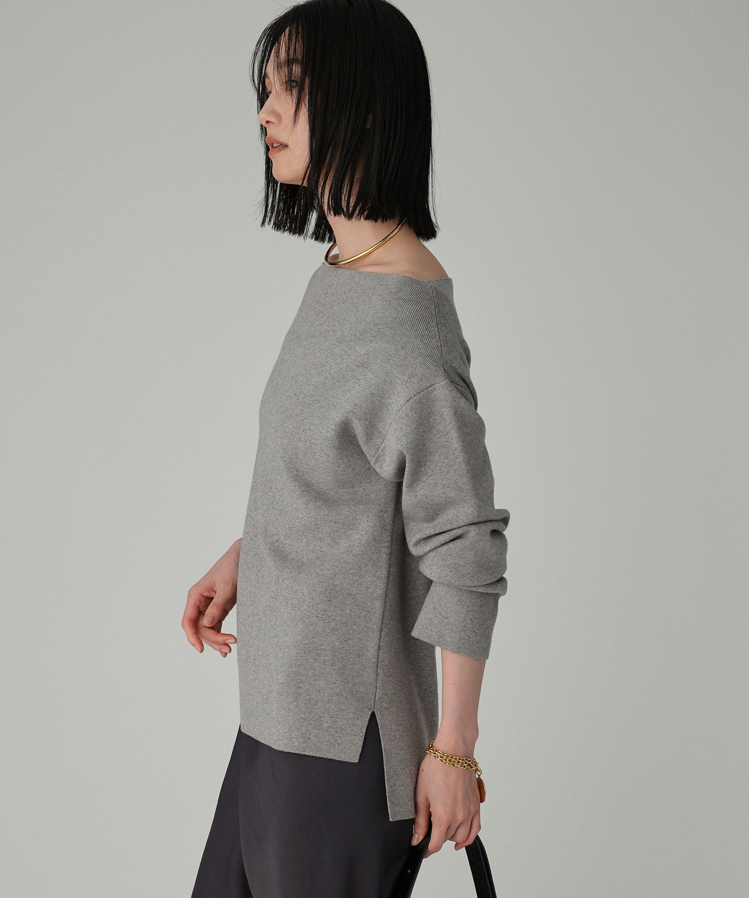 BABYLONE「オフショルハイゲージプルオーバー」|ニット・セーター|