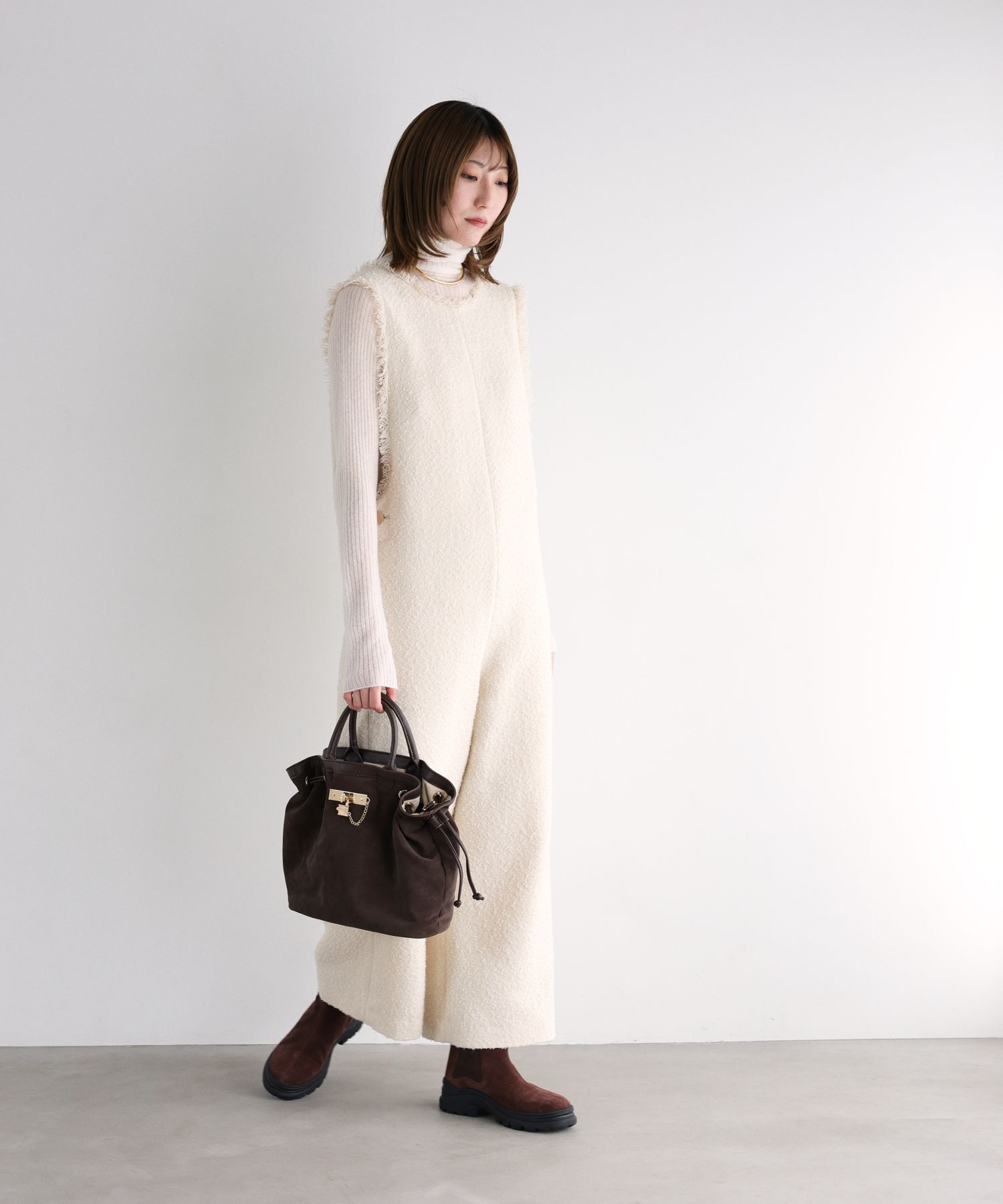 BABYLONE「ツイードフリンジオールインワン」|オールインワン|