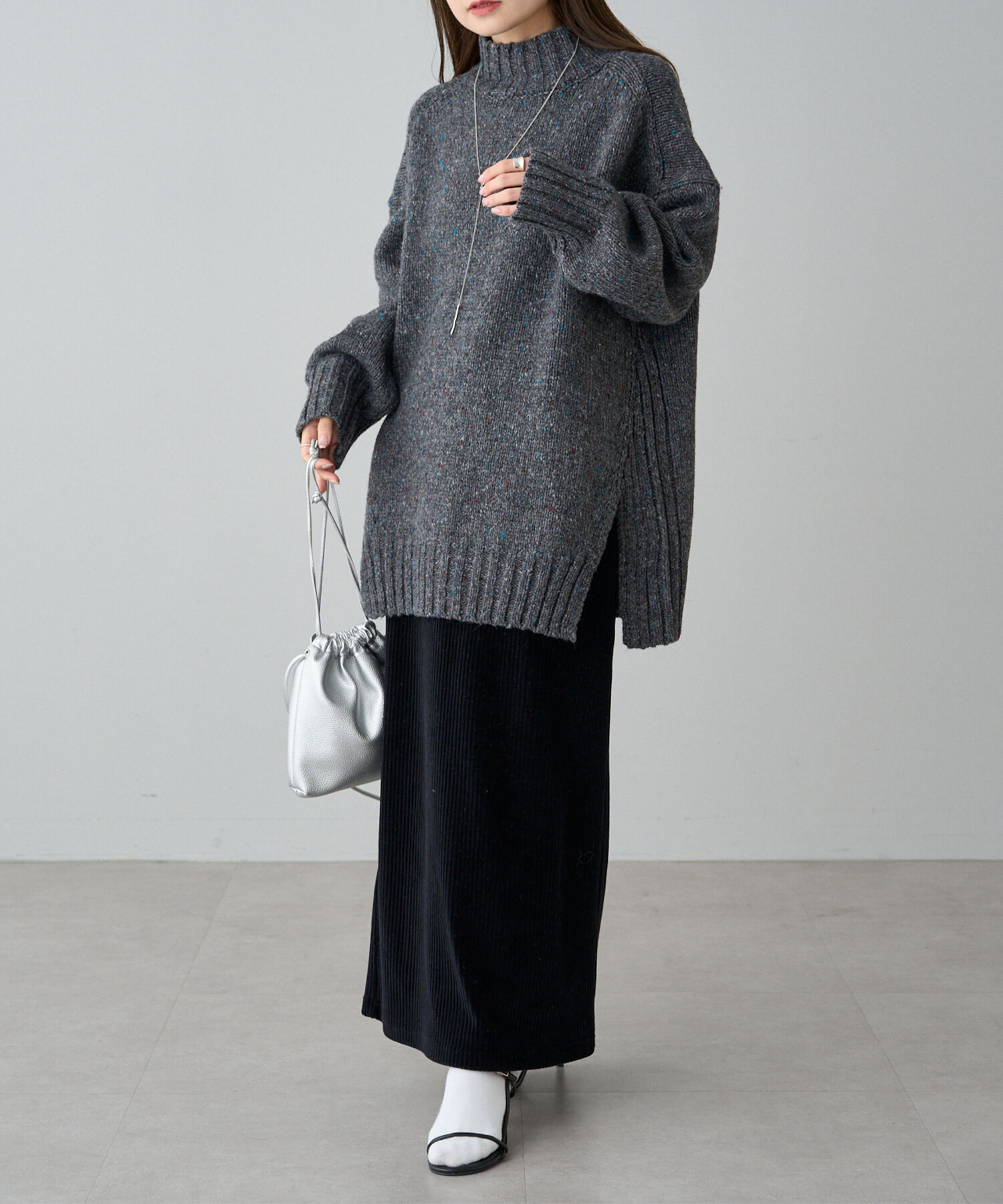  「【低身長・高身長対応】ストレッチコールスカート」|スカート|