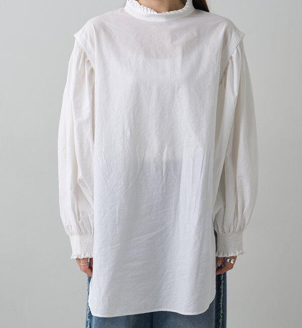  「衿フリルシャーリングブラウス」|シャツ・ブラウス|