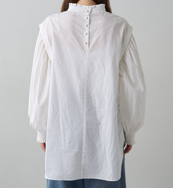  「衿フリルシャーリングブラウス」|シャツ・ブラウス|