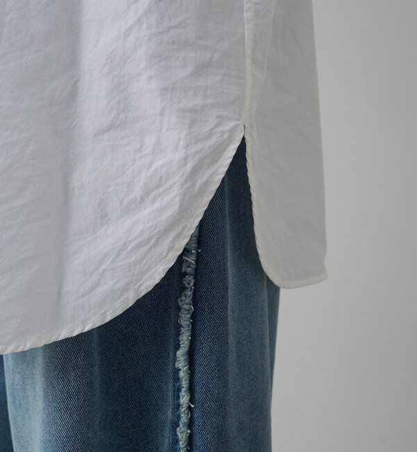  「衿フリルシャーリングブラウス」|シャツ・ブラウス|