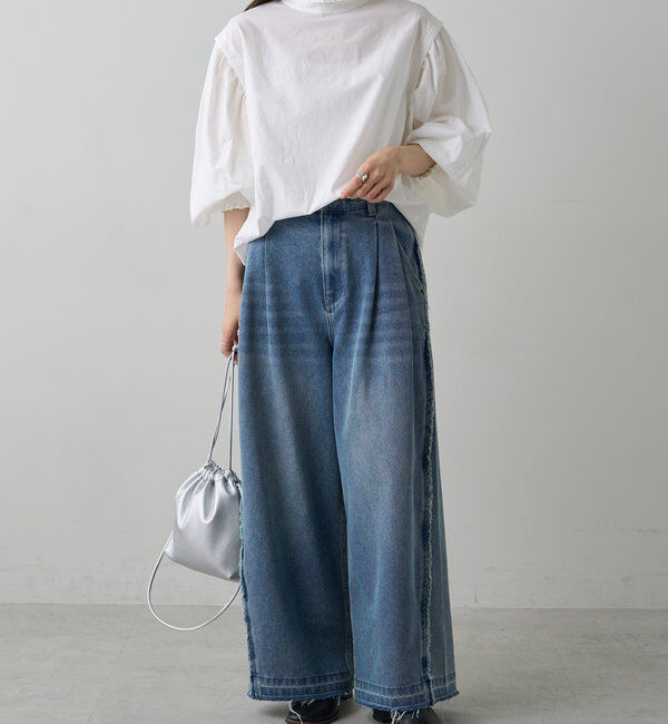  「衿フリルシャーリングブラウス」|シャツ・ブラウス|