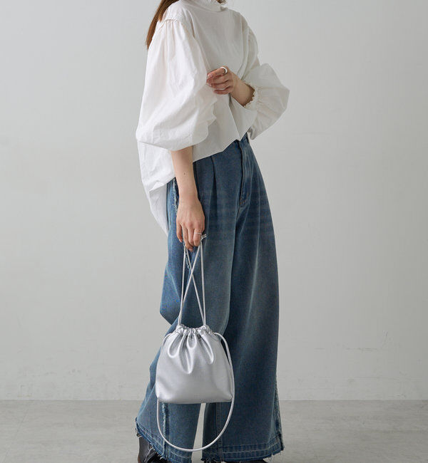  「衿フリルシャーリングブラウス」|シャツ・ブラウス|