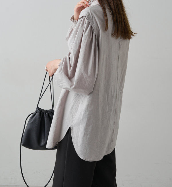  「衿フリルシャーリングブラウス」|シャツ・ブラウス|