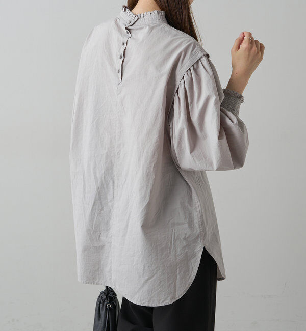  「衿フリルシャーリングブラウス」|シャツ・ブラウス|