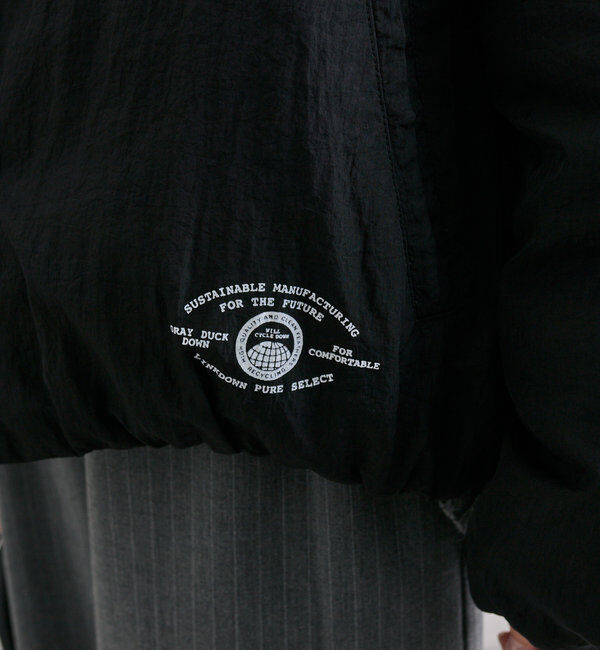  「【リバーシブル】リサイクルダウンノーカラージャケット」|ダウン|